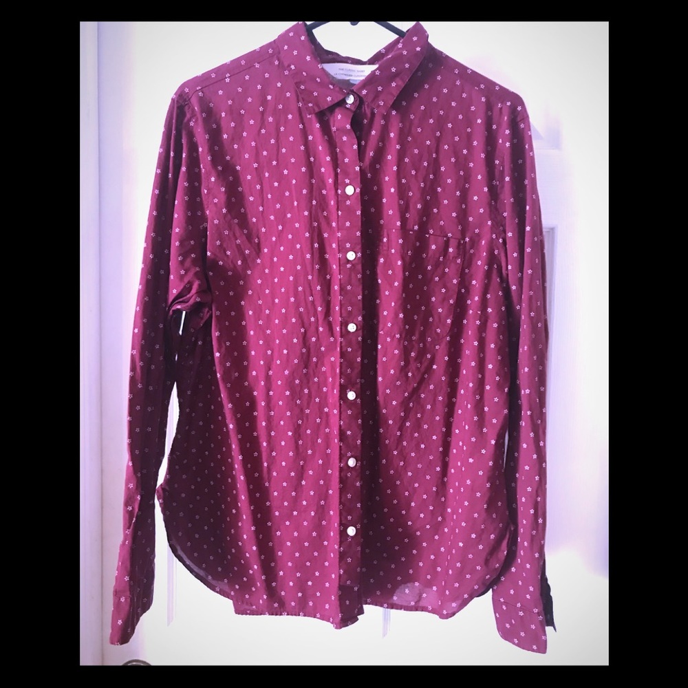 Maroon button up